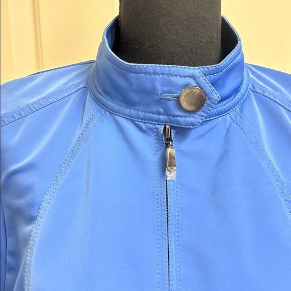 CARLISLE Blue Moto zippered jacket with pockets, Size 4, Excellent condition - Picture 2 of 14